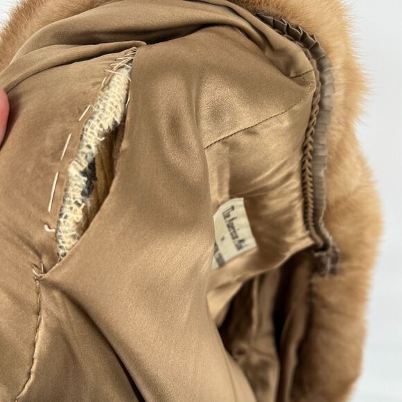 VTG The American Mink Coat EMBA Women M Fur Jacket Elegant Luxury Stroller Swing - Picture 14 of 14